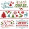 Beautiful vintage Christmas Label Set