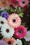 Beautiful vintage gerbera of artificial flowers