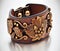 A beautiful vintage leather bracelet for women, featuring a timeless design with intricate details, exquisite