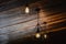 Beautiful vintage luxury light bulb hanging decor glowing in dark