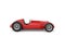 Beautiful vintage red racing sports car - side view