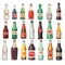 beautiful Vintage soda bottles clipart illustration