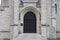 Beautiful Vintage Stone Church with articulate Cathederal Entrance Door