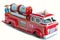 A beautiful vintage tin toy red firetruck
