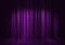 Beautiful violet curtain background.Studio template.3d illustration