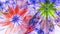 Beautiful vividly colored modern flower background in blue,green,pink,red,yellow colors