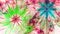 Beautiful vividly colored modern flower background in green,pink,blue colors