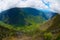 Beautiful volcanic landscape at La Reunion National park at Reunion island.