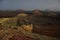 A beautiful volcanic landscape in Lanzarote early in the morning