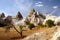 Beautiful volcanic rocks in Cappadocia,famous landmark,Turkey