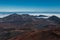 Beautiful volcano valley with hills and mountains in Big Island, Hawaii.