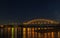 Beautiful Waal bridge at night