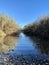 Beautiful walk along the amazing Algibre River in Loule region, Algarve, Portugal