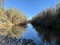 Beautiful walk along the amazing Algibre River in Loule region, Algarve, Portugal