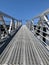 Beautiful walk way ramp in the clear blue sky