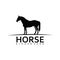 beautiful walking horse sport badge  logo design
