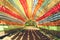 Beautiful walkway covered with colorful tunnel is made from loincloth.