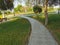 Beautiful walkway in a park at Mirfa, Abudhabi,UAE