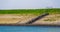 Beautiful water and nature scenery in the bergse diepsluis of Tholen, popular bathing location in Zeeland, The Netherlands