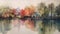 Beautiful watercolors of London city parks