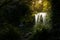 Beautiful waterfall with amazing light in Les planes d\\\'Hostoles named Gorg del murris or Cogolls