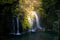 Beautiful waterfall with amazing light in Les planes d\\\'Hostoles named Gorg del murris or Cogolls