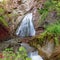 Beautiful waterfall in the austrian alps near Innsbruck