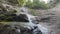 A really beautiful waterfall-cascade. Forest miracle. Caucasus mountains on the border of Europe and Asia