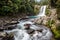 Beautiful waterfall and cascades in New Zealand