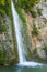 Beautiful waterfall at Drafi in Penteli mountain near Athens, Greece