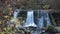 A beautiful waterfall flowing in autumn at McDowell Creek Park in Linn County, Oregon.