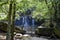 A beautiful waterfall flowing in the forest