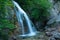 Beautiful waterfall Jur-Jur in the Crimea in the evening.