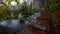 Beautiful waterfall, lakes and autumn forest in Plitvice National Park, Croatia