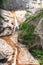 Beautiful waterfall landscape at Anhui mount Huangshan