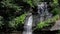 Beautiful waterfall park Sofia Uman Ukraine. View of the waterfall.