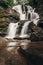 Beautiful waterfall on river in forest in mountains. cascades ri