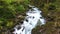 Beautiful waterfall river with lots of fresh water in the mountains in Austria