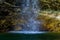 Beautiful Waterfall Sopot in Istria, Croatia and a turquoise lake under it