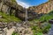 beautiful waterfall Svartifoss in Skaftafell national park, Iceland