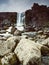 Beautiful waterfall Thingvellir National Park, Iceland, Iceland