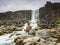 Beautiful waterfall Thingvellir National Park, Iceland, Iceland