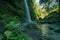 Beautiful waterfall of tiu kelep in slow shutter