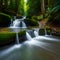 Beautiful waterfall view - ai generated image