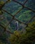 Beautiful waterfall view throw fence, amazing landscape in Ooty India