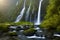 Beautiful waterfalls. AI generated