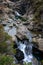 Beautiful waterfalls Fairy Pools under the snowy mountains