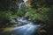 Beautiful waterfalls of klong lan national park in northern of thailand