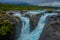 Beautiful waterfalls in Saltos de Petrohue, Chile