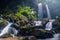 Beautiful waterfalls in tropical forests